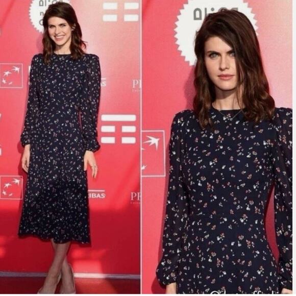Reformation Luanne Midi Dress Escondido Floral Print Plus Sz 18 - Picture 1 of 6
